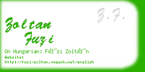 zoltan fuzi business card